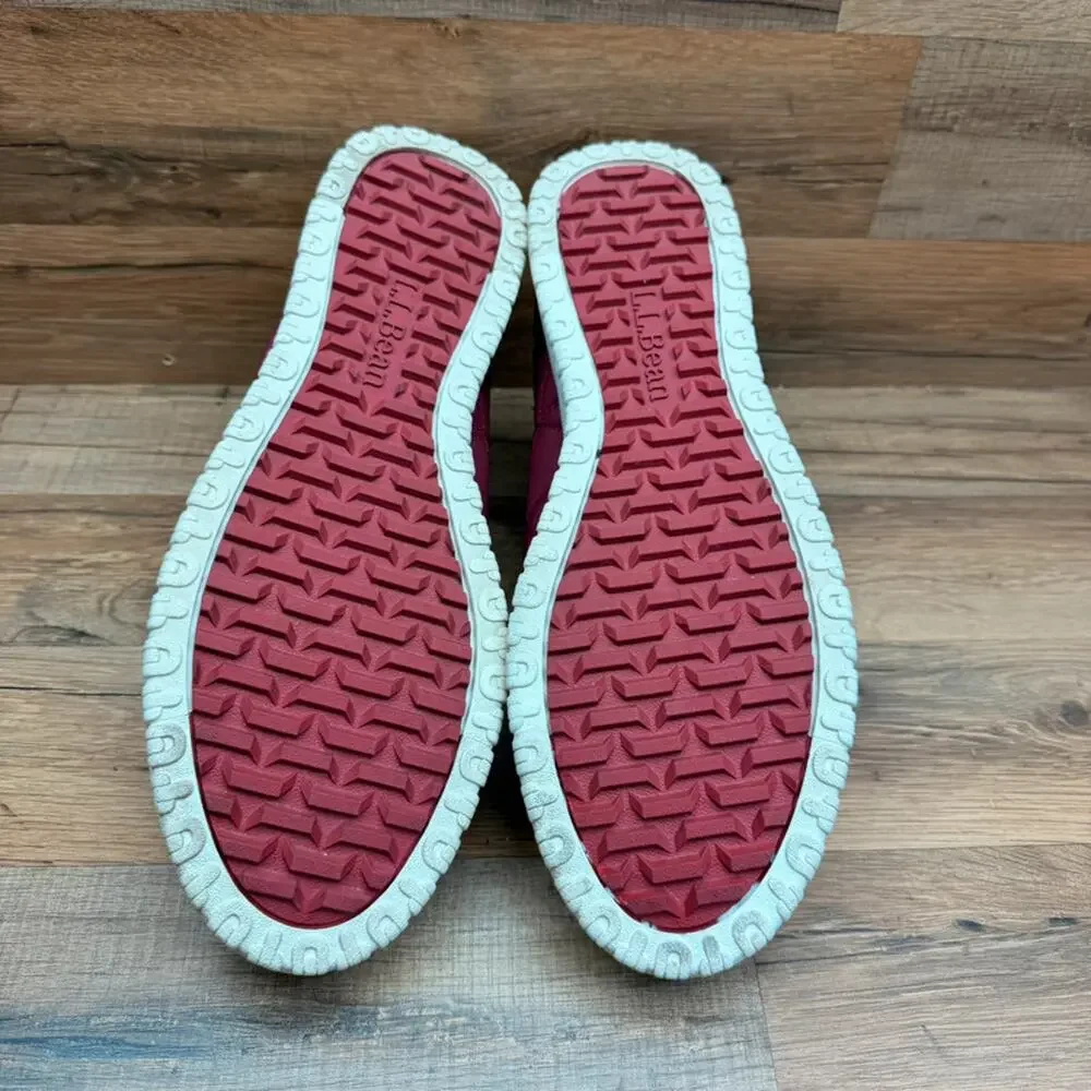 LL Bean men size 12 Primaloft Shoes Slip On Red Ultralight Waterproof